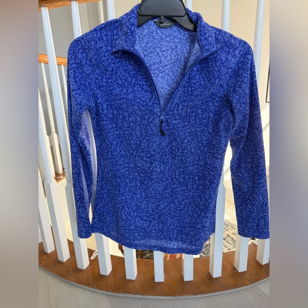 Eddie Bauer Blue Textured Pullover